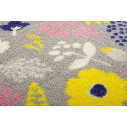 フロアマット カーマット 運転席 助手席 北欧 ミルカ フロントマット グレー 約45×60cm