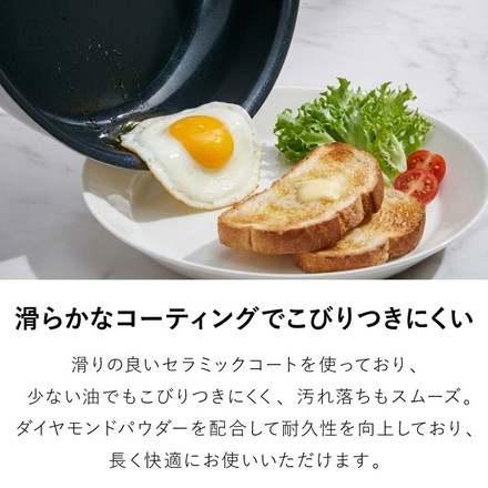 ビタクラフト ソフィアセラミック フライパン エッグパン ウォックパン 20cm 22cm 26cm 28cm ガラス蓋 セット PFASフリー ガス火 IH対応 フッ素不使用 セラミックコーティング ステンレス Vita Craft フライパン単品 エッグパン