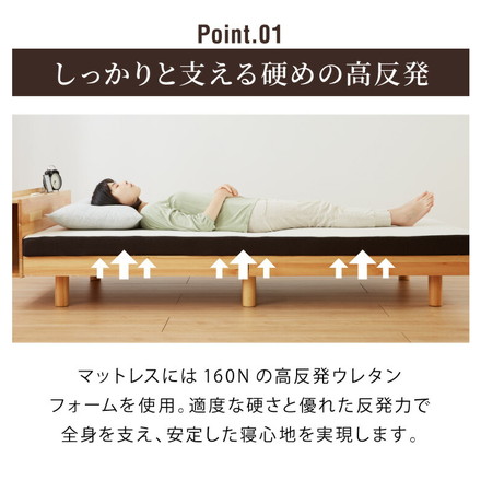 アキレス 日本製 高反発 マットレス セミダブル メッシュ 折りたたみ ニット生地 厚さ8cm シングルマットレス