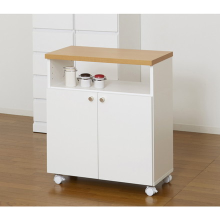 日本製 キッチンカウンター キッチンワゴン 幅60cm キャスター付き スリム 収納 大容量 キッチン収納 簡易デスク