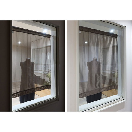 日本製 小窓レースカーテン 約巾70cm×丈120cm 小窓 カフェカーテン 遮熱 断熱 目隠し人気 北欧 シンプル