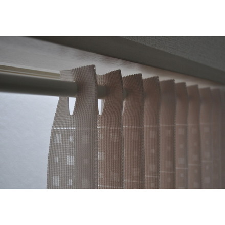 日本製 パタパタカフェカーテン 小窓 幅100cm×長さ115cm カットライン 調節 アレンジ ウォッシャブル