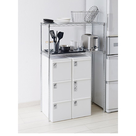 ライクイット (like-it) ダスト 分別引出し ステーション ボトル 2段 約25.5×46.5×71.7cm