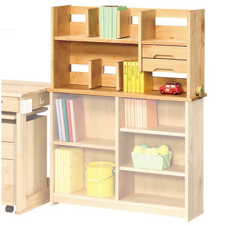 上棚 レオ ラック 書棚 ブックシェルフ 本棚 オープンラック 教科書 収納棚 勉強机 スリム 子供部屋 オフィス