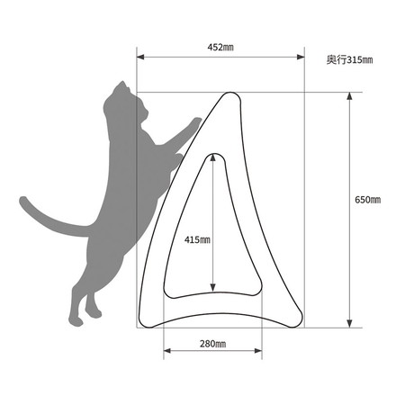 ペッツルート 猫用 大型 爪とぎ 三角 にゃんこの爪とぎベッド 日本製 国産 爪砥ぎ ツメトギ ベッド ペットベッド
