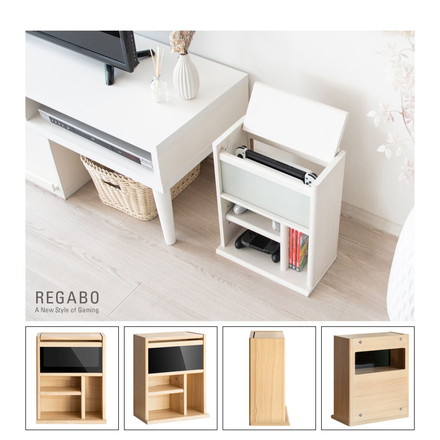 ゲーム機ラック REGABO レガボ Switch対応 スリムタイプ ゲーム 収納棚 GRK-003 ゲーミングラック ナチュラル