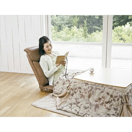 スーパーソフトレザー座椅子 -彩- YS-1310 13段階リクライニング ブラック