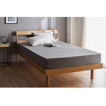 ボックスシーツ クイーン 綿100% コットン オールシーズン 着脱簡単 通気性 弾力性 耐久性 保温性 寝具 グレージュ