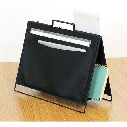 収納ボックス フロアーラック ツールタイプ ブラック ベストコ 収納スタンド ポケット付き 便利 コンパクト はがき 手紙 郵便物 一時保管 PC パソコン タブレット リモコン 収納ケース 軽量 持ち運び