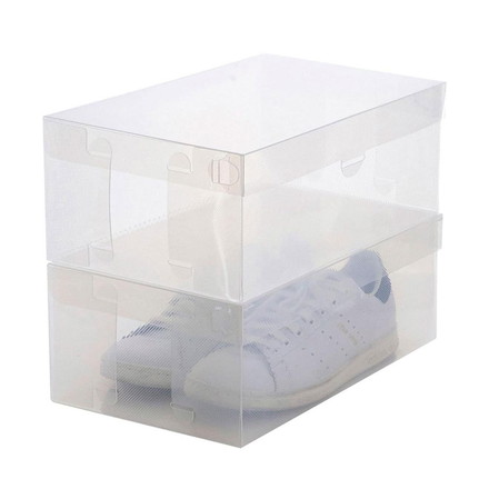 シューズボックス シューズケース 4個セット ベストコ ゼーエン 靴 収納 フルオープン メンズ クリア 透明 スニーカー 折り畳み 組み立て 整理 整頓 コンパクト ウォークインクローゼット 蓋付き