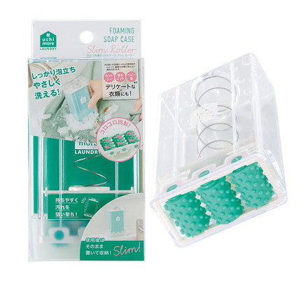 【選べる2個セット】泡立つ洗濯石鹸ケース スリム レギュラー スリムローラー ブラシ付き レギュラー1個スリムローラー1個
