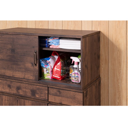 ARIZONA 幅90 奥行40 高さ40.5 ローボード ブラウン 上置き用 西海岸ヴィンテージ テレビボード