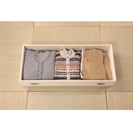 シルバー取っ手が華やかな桐クローゼットチェスト 幅99.5 奥行44 高さ61cm 3段タイプ キャスター付き