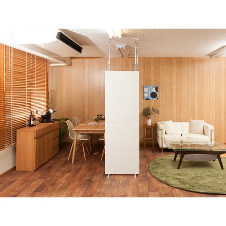 パーテーション 幅60 ホワイト ボードタイプ 間仕切り つっぱり 仕切り パネル シンプル オフィス リモートワーク