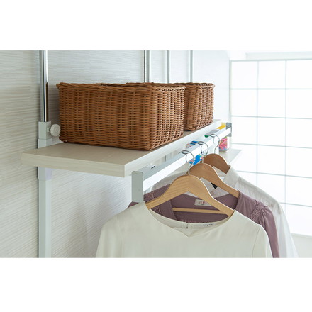 別売りハンガー棚 幅89.5cm 取付金具セット ホワイトウォッシュ 本体別売り オープンラック 壁面ラック 棚