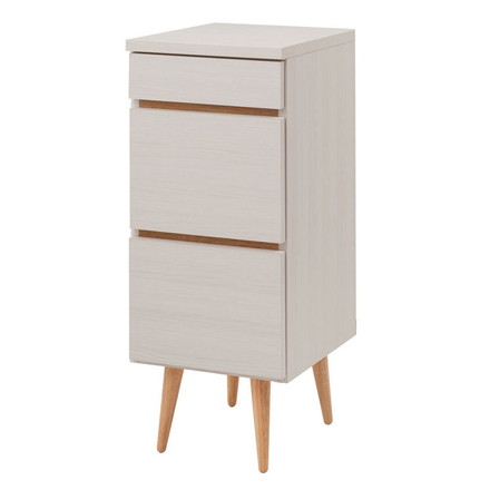 脚付チェスト 幅37 ホワイト 完成品 北欧 引出 引き出し シンプル リビングボード キャビネット チェスト 日本製