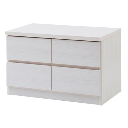 SQUARE キャビネット 幅70 ホワイト ロー 引出しタイプ ベンチチェスト ディスプレイ リビング ナチュラル