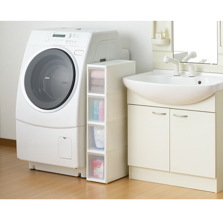 リセ スリムストッカー 幅18cm 引出し4段 M4 日本製 JEJ ジェイイージェイ すき間収納 隙間 収納ボックス