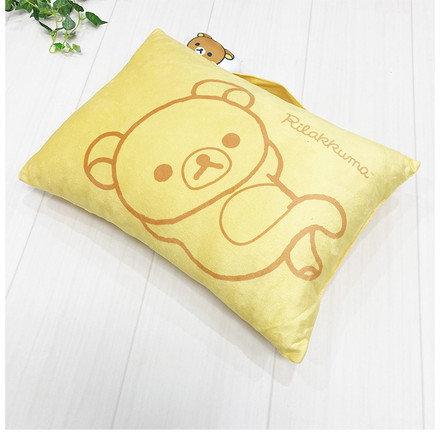 リラックマ マスコット付きまくら 枕 取っ手付き 持ち手付き キャラクター 可愛い 男の子 女の子 子供