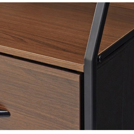 インテリアチェスト 幅44cm 3段 スリムチェスト スチール ラック 棚 引き出し収納 リビング収納 衣類収納 本棚