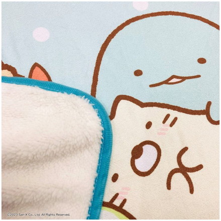 すみっコぐらし やわらかシープひざ掛け 70×100cm ブランケット 膝掛け 毛布 裏ボア 肌掛け あったか お昼寝