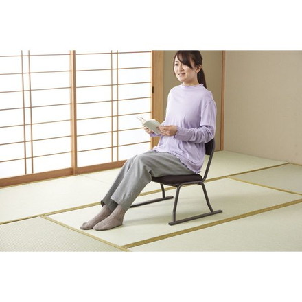 パイプ積み重ね座イス メッシュブラウン N-8402 パール金属