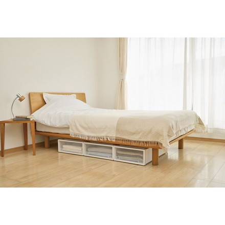  天馬 収納ケース Fits フィッツケース 74-39S WC(ホワイトクリア)