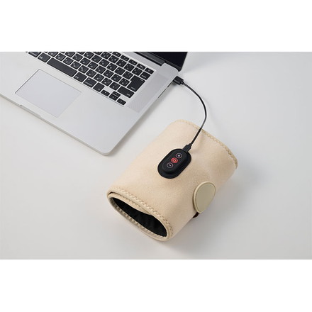 充電式レッグリフレ あしかる ふくらはぎ マッサージ 巻きつけ 3段階 折りたたみ コンパクト QUADS QS-555 アイボリー