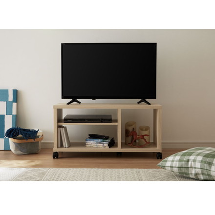 テレビ台 キャスター付き フルニコ 幅79.7cm ナチュラル 収納 高さ39.4cm 木目調 移動 可動棚 シンプル