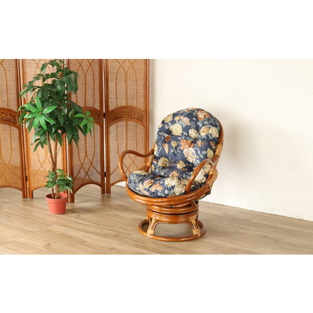 アジアン風 チェア 回転チェア 椅子 座椅子 ダイニング リビング