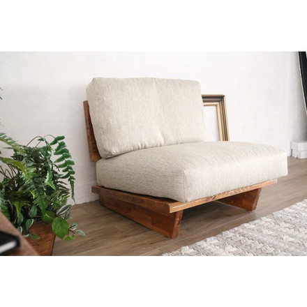 ソファ 木製 1人掛け 一人掛け 1P 1人用 一人用 クッション カジュアルハワイアン ソファー