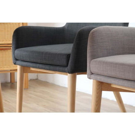 ダイニングチェア グレー 食卓イス 腰掛け 椅子 1人掛け 1P 天然素材 インテリア デザイン リラックス オシャレ