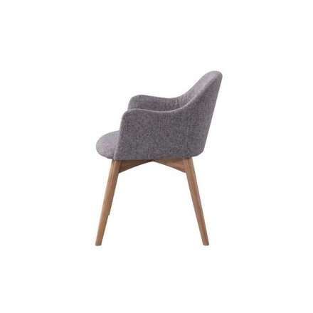 パーソナルチェア リビングチェア 幅50cm グレー 木製 ポリエステル カラメリ リビング ダイニング