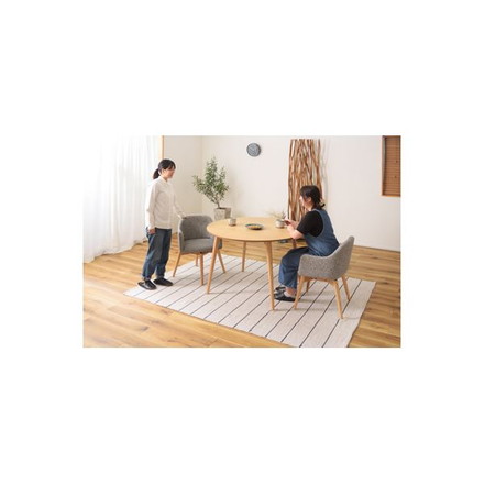 ダイニングテーブル リビングテーブル 幅110cm 4人用 円形 ナチュラル 木製 チェア別売 組立品 リビング