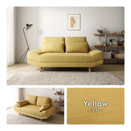 ワイド座面 ソファ 2人掛け 単品 ダークグレー クッション付き ローソファ変更可 木製脚付き ソファー リビング