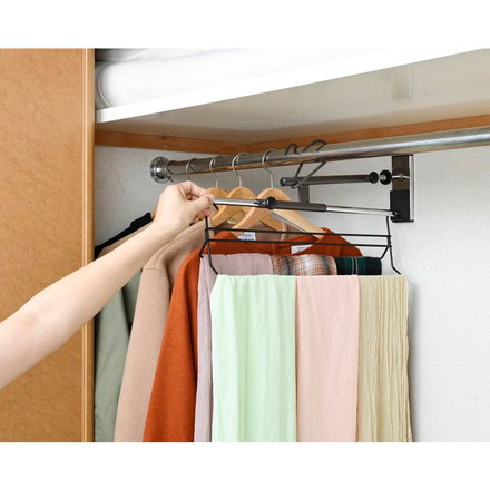 ハンガー 収納アップスライドハンガー SS ブラウン クローゼット収納 スライドハンガー 収納アップ クローゼット