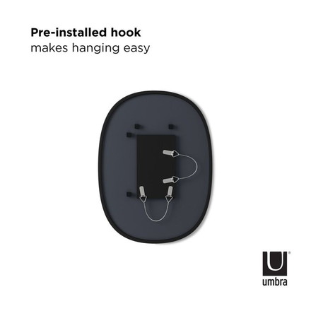 Umbra ハブ ミラー オーバル 46x61cm ブラック 21013765040