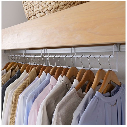 アップハンガー ハンガー 衣類収納 幅50cm 2本組 日本製 収納 収納力アップ 段違い クローゼット 大容量 省スペース スぺパ 小物 バッグ コート 整理 衣替え ホワイト