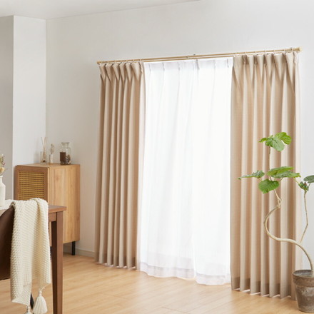 カーテンレール ダブル 1.2～2.0m 1.7～3.0m 伸縮レール トーソー TOSO ミディオ 木目ナチュラル ミディアム 1.2～2m