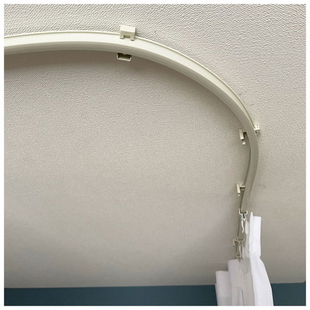 曲がるカーテンレール 3m 日本製 TOSO トーソー 手で曲げられる 出窓 カーブレール 曲がるレール ブラウン