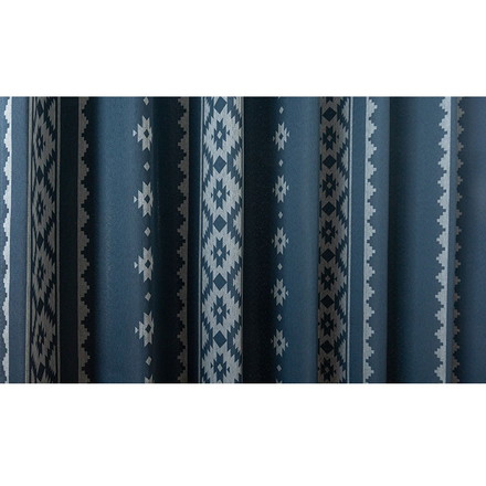 2級遮光 カーテン 7サイズ 北欧 洋風 ドレープカーテン タッセル付き ウォッシャブル ネイビー 幅100×長さ105cm2枚組