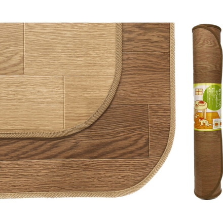 キッチンマット 60×180 抗菌 防カビ さらっと加工 ペット マット フローリング クッションフロア CF ラグ ブラウン