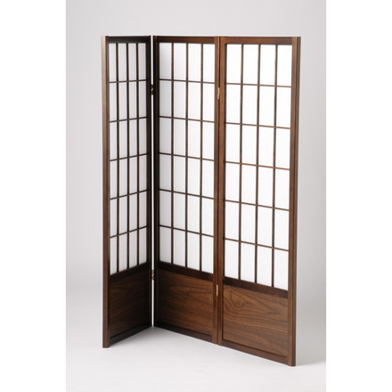 衝立 3連 完成品 高さ150 スクリーン 障子 屏風 ついたて 和風 茶色 パーティション パーテーション 個室