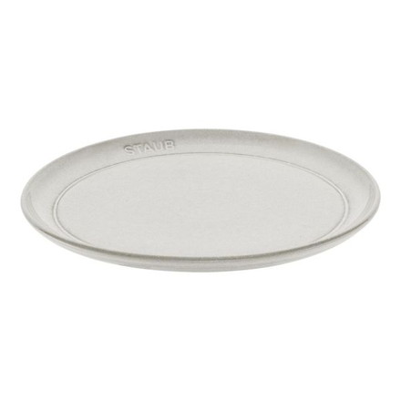 【公式販売店】STAUB サービングプレート22cm カンパーニュ ストウブ プレート お皿 セラミック ダイニングライン 丸皿 フラットプレート おしゃれ 陶器 食器 浅皿 ナチュラルカラー テーブルウェア