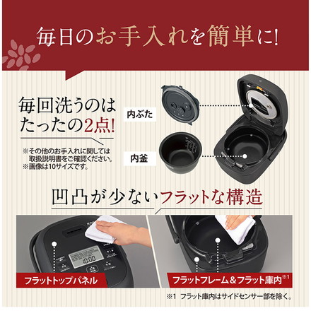 炊飯器 5.5合炊き 象印 5.5合 NW-BA10-BA 豪熱大火力 圧力IH炊飯器 ブラック 40時間保温 黒まる厚釜 新生活 圧力 保温 エコ 玄米 ふっくら もちもち