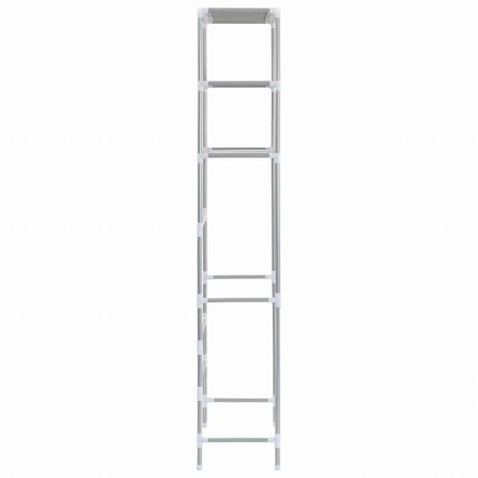 vidaXL トイレ上収納ラック 3段 シルバー 53x28x169cmホーム&ガーデン バスルーム用品 タオルラック・ホルダー
