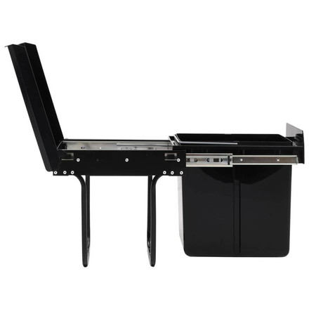 vidaXL キッチン食器棚引き出し式 リサイクルごみ箱 ソフトクローズ