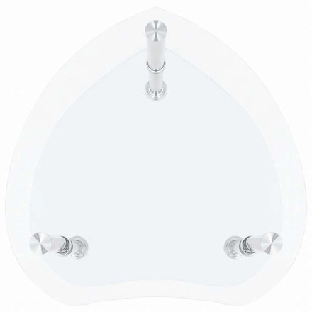 vidaXL 2段 サイドテーブル 透明 38x38x50cm 強化ガラス製家具 テーブル アクセントテーブル