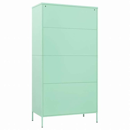 vidaXL 洋服ダンス ミント 90x50x180 cm スチール家具 キャビネット&収納