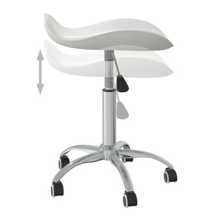 vidaXL 回転ダイニングチェア ホワイト 合成皮革製家具チェアキッチン・ダイニングルームチェア